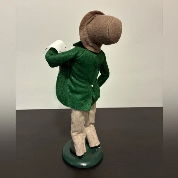 Byers’ Choice Caroler Man with Green Coat Sheet Music 1996 Christmas Figurine - Picture 3 of 5